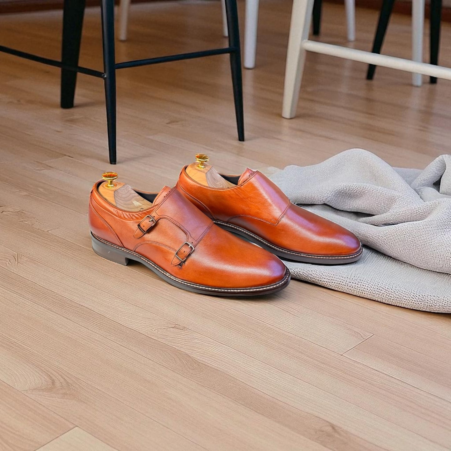 Colehaan Tan Double Monk