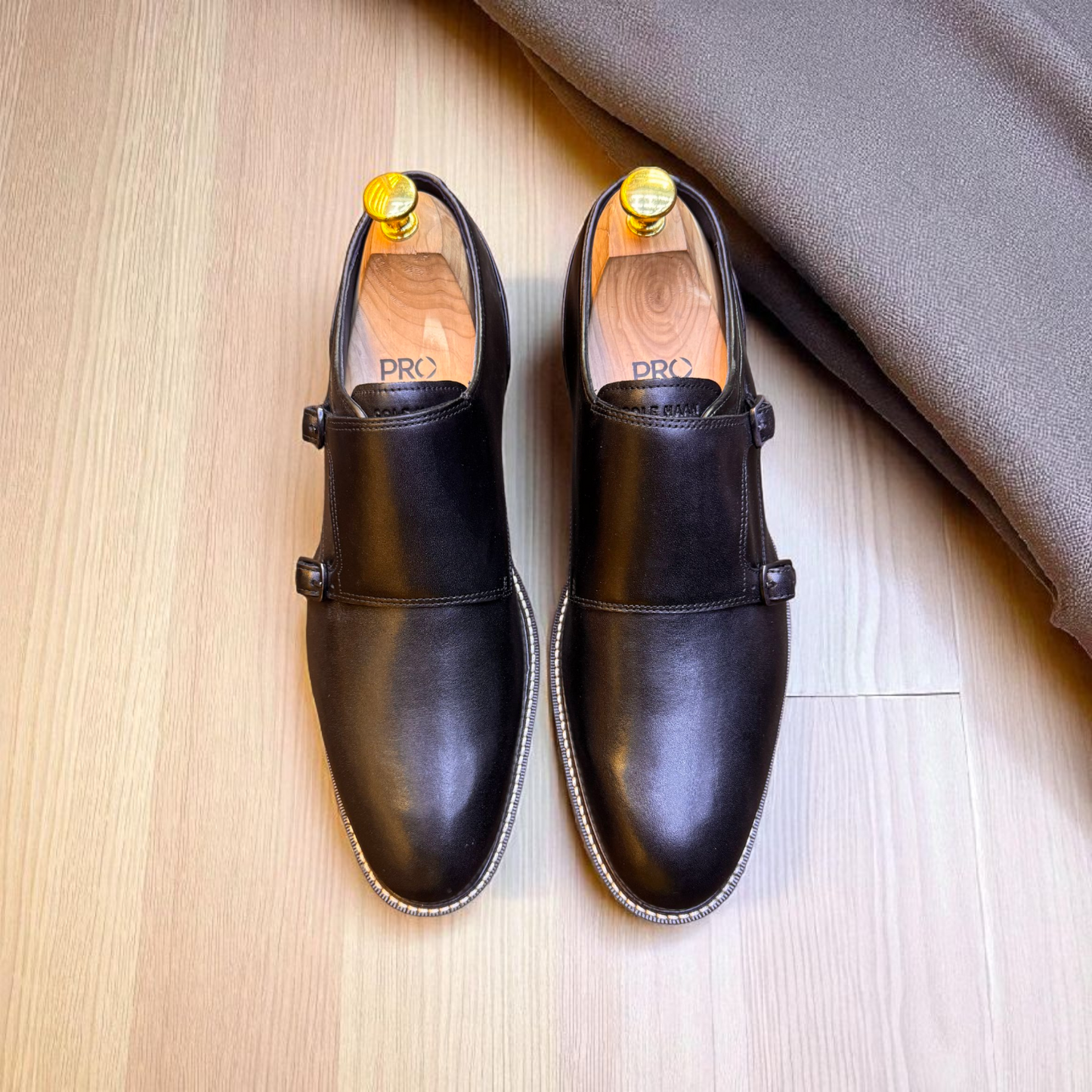 Colehaan Double Monk Black Colour