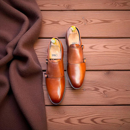 Colehaan Tan Double Monk