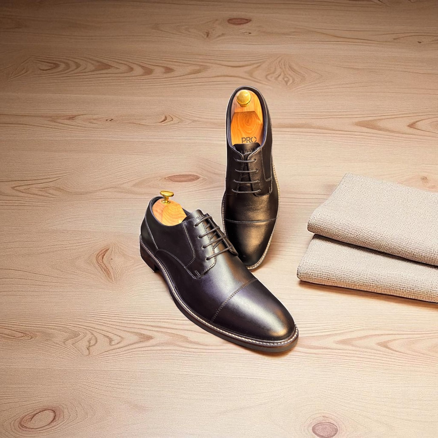 Colehaan black Cap Toe Formal Shoes