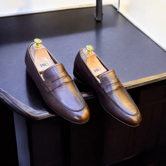 Gordon & Bros Brown Penny Loafer