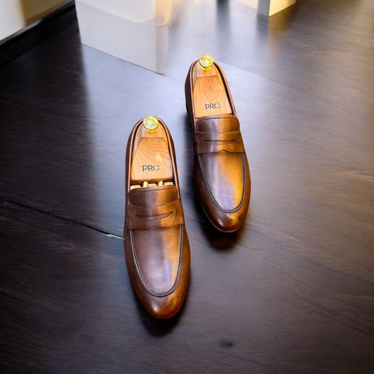 Gordon & Bros Brown Penny Loafer