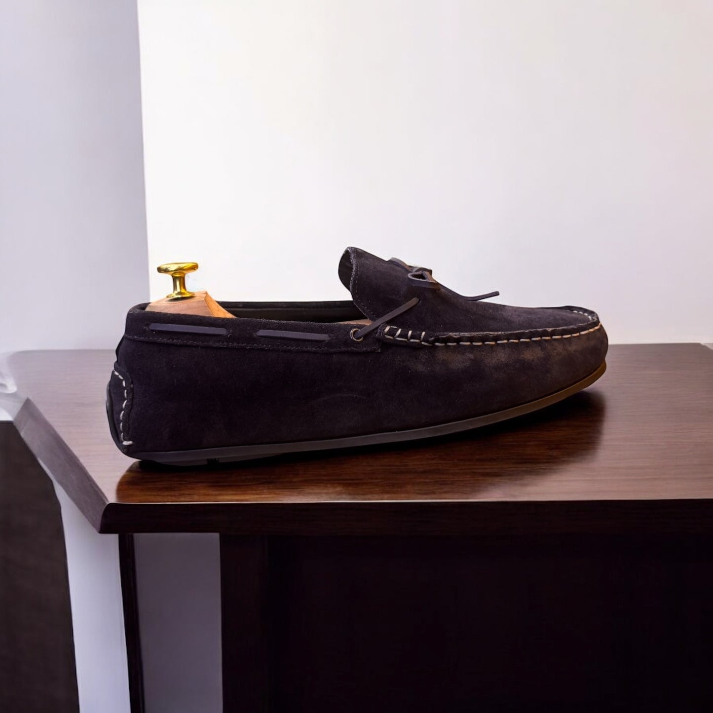 Zara Suede Blue Loafer