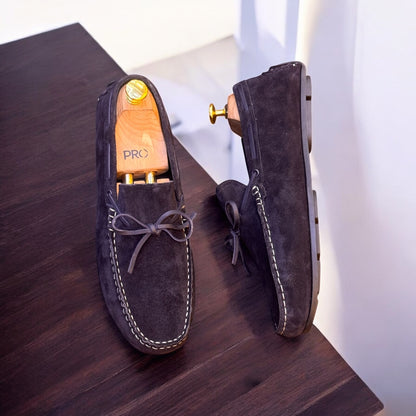 Zara Suede Blue Loafer