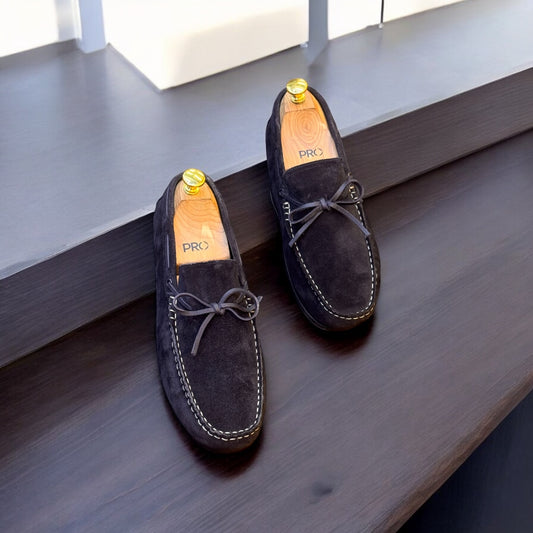 Zara Suede Blue Loafer