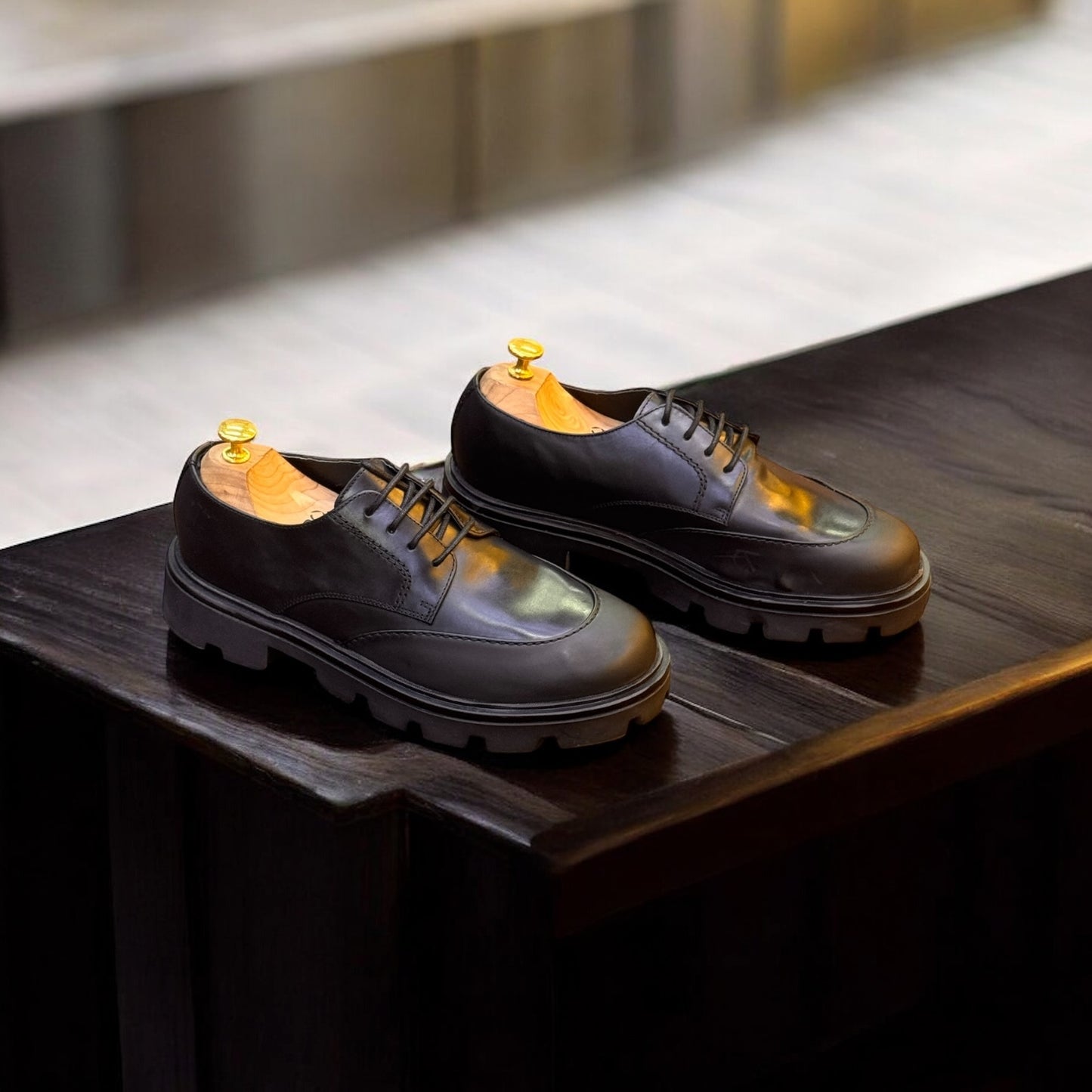 Zara Black Chunky Formal Shoes