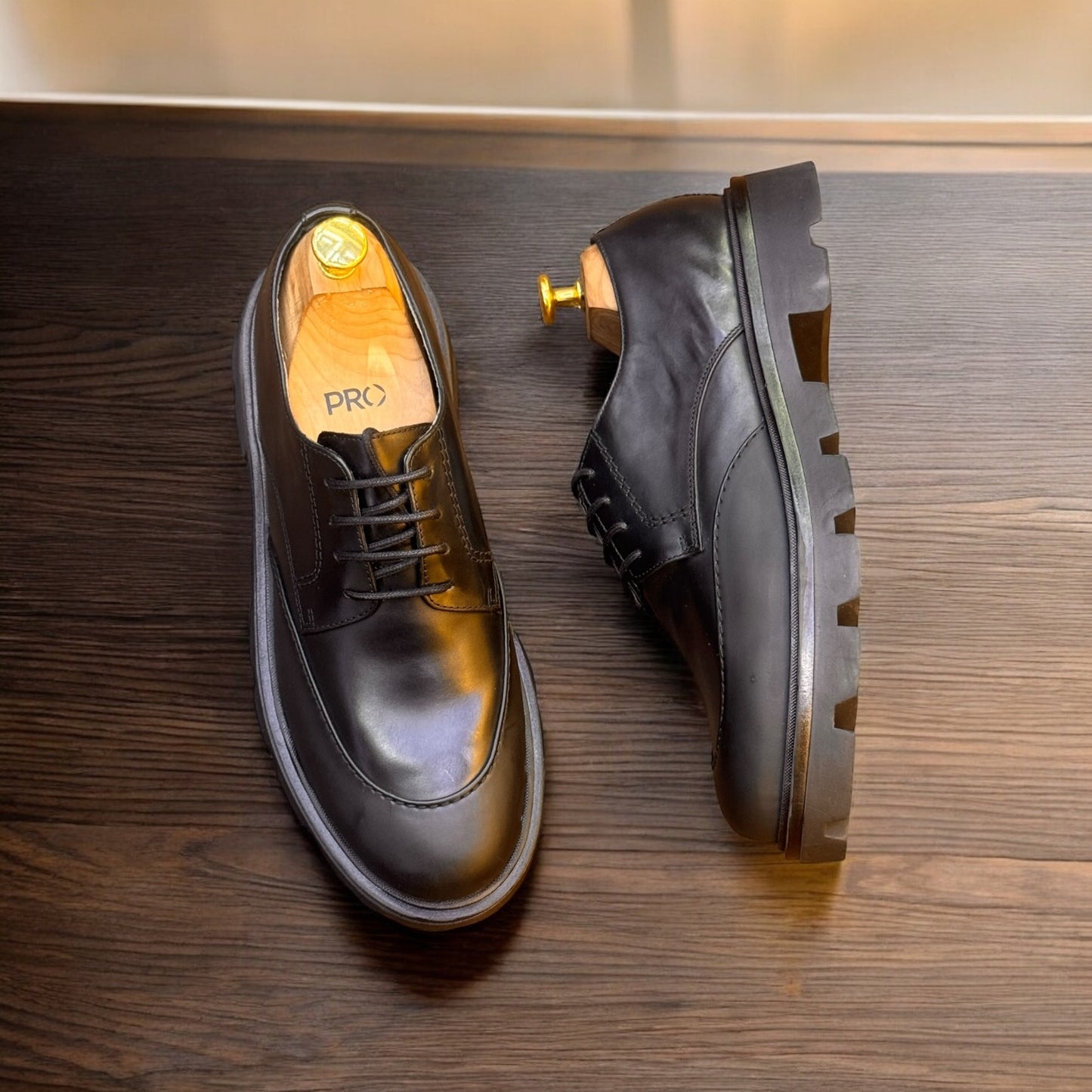 Zara Black Chunky Formal Shoes