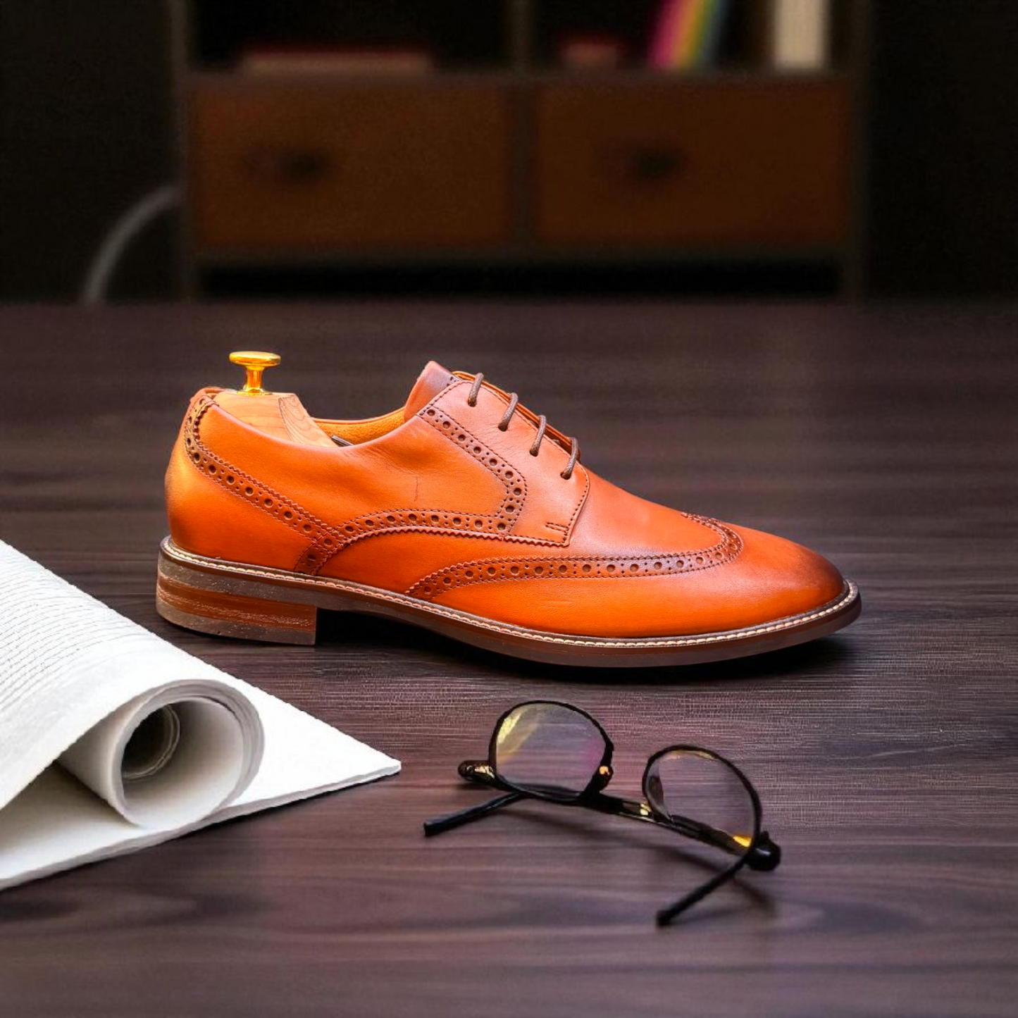 Colehaan Tan Brogue Formal Shoes