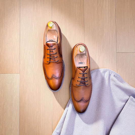 Colehaan Tan Brogue Formal Shoes