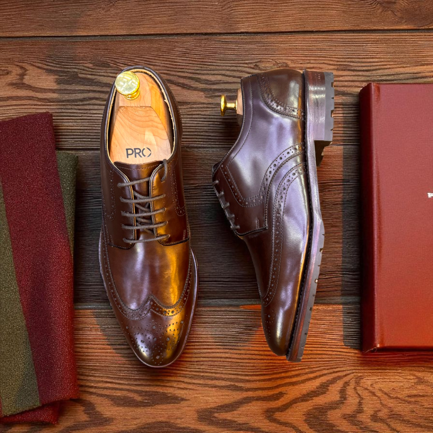Loding Brown Derby Wingtip Shoes