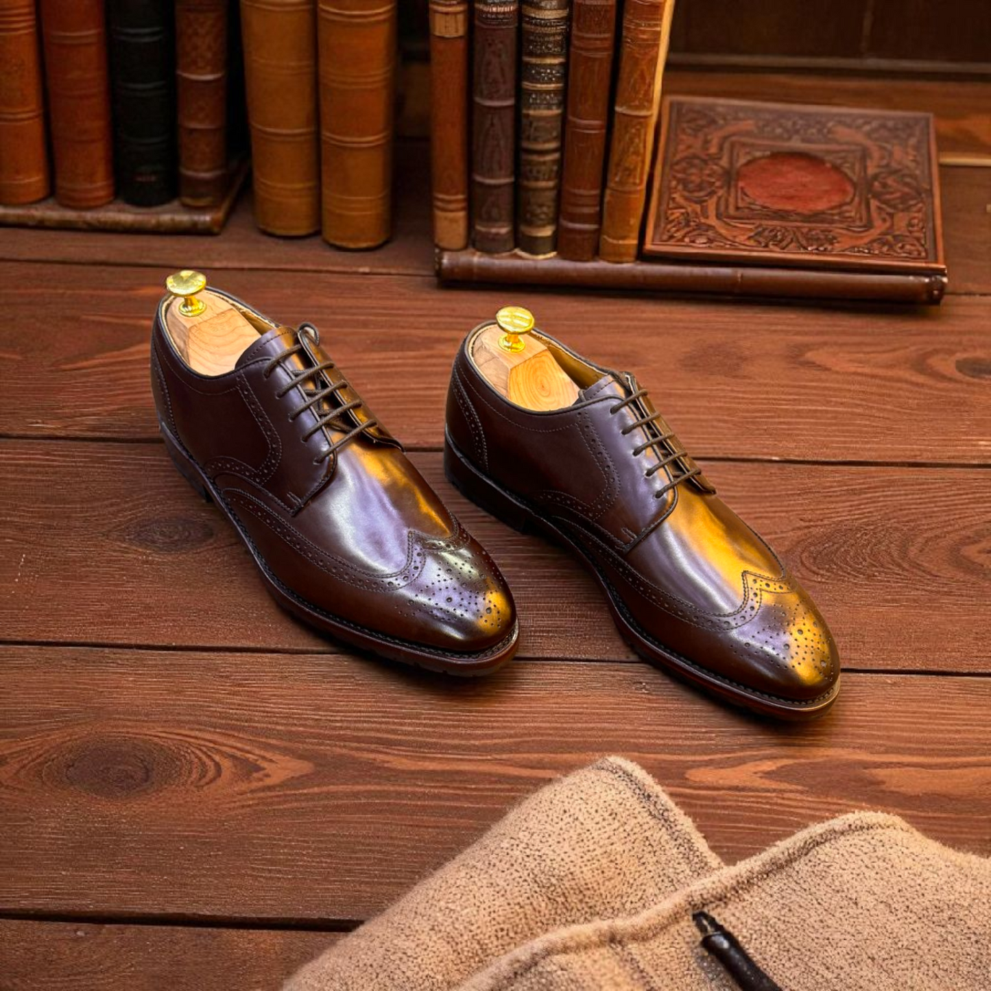 Loding Brown Derby Wingtip Shoes