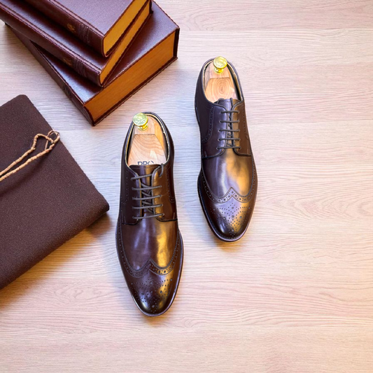 Loding Brown Derby Wingtip Shoes