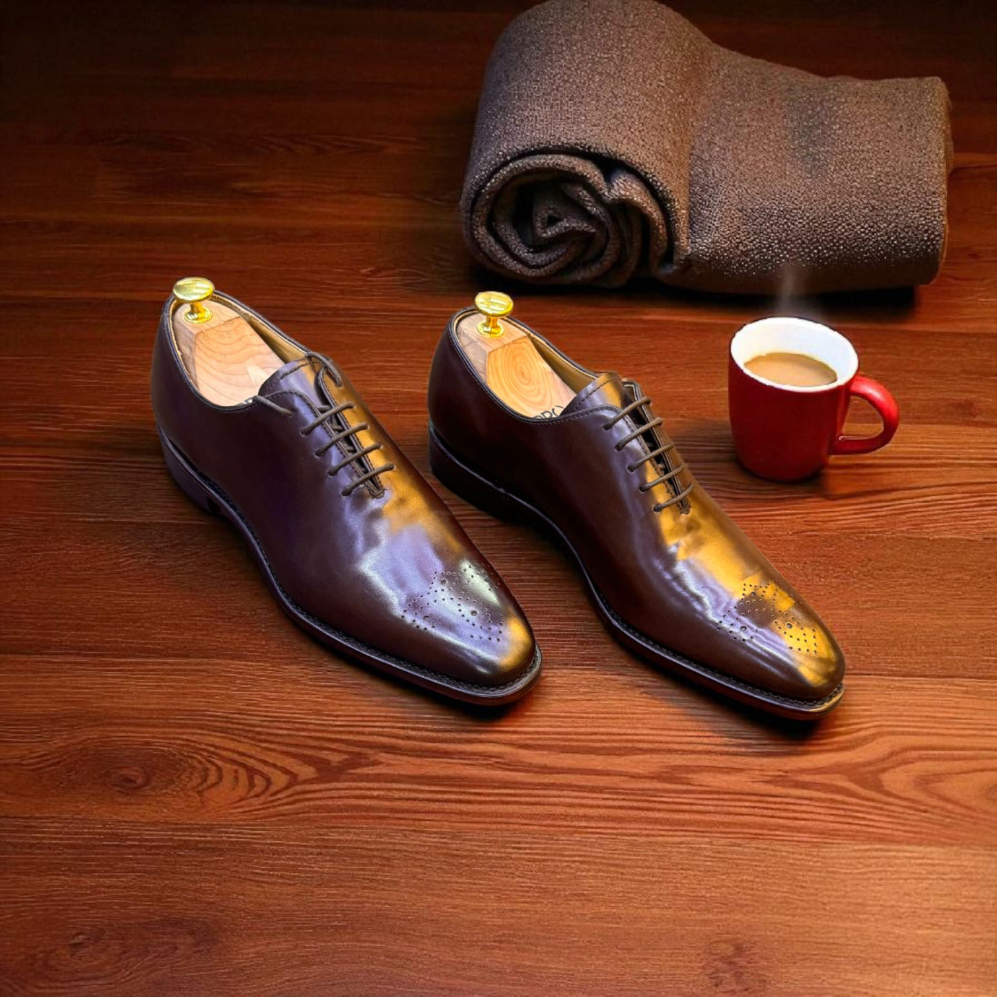 Loding Brown Italian Wholecut Designer Shoes
