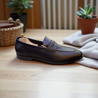 Marks London Black Penny Loafer