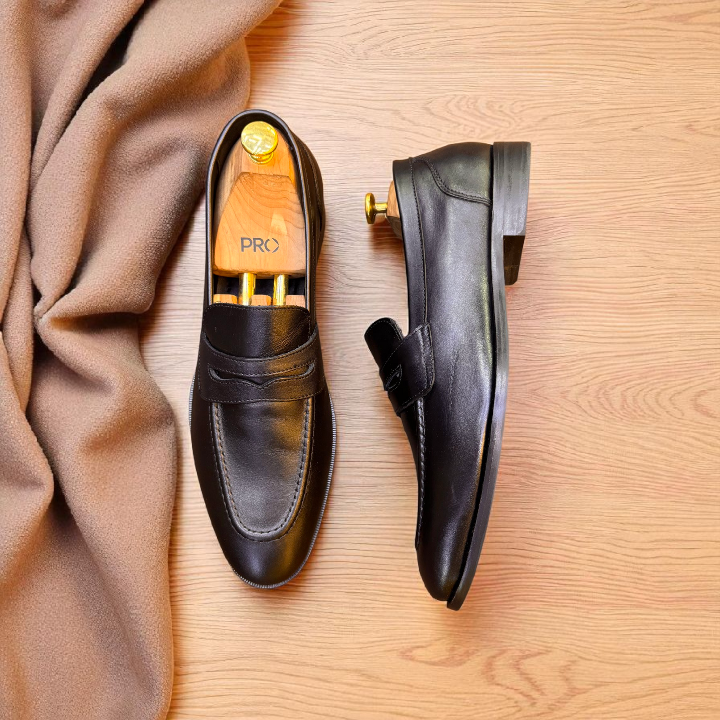 Marks London Black Penny Loafer