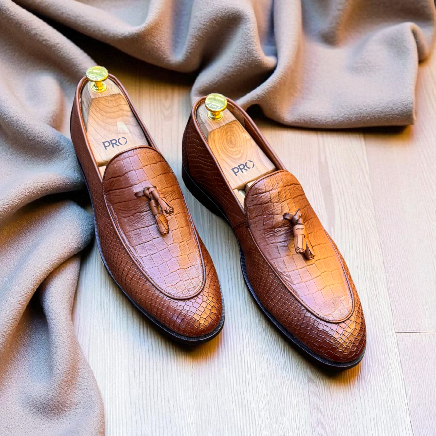 Marks London Tan Colour Crocko Penny Loafer