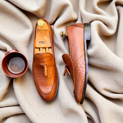 Marks London Tan Colour Crocko Penny Loafer