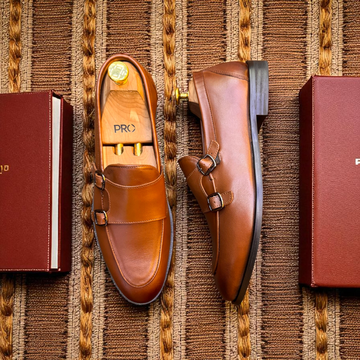 Marks London Tan Double Monk