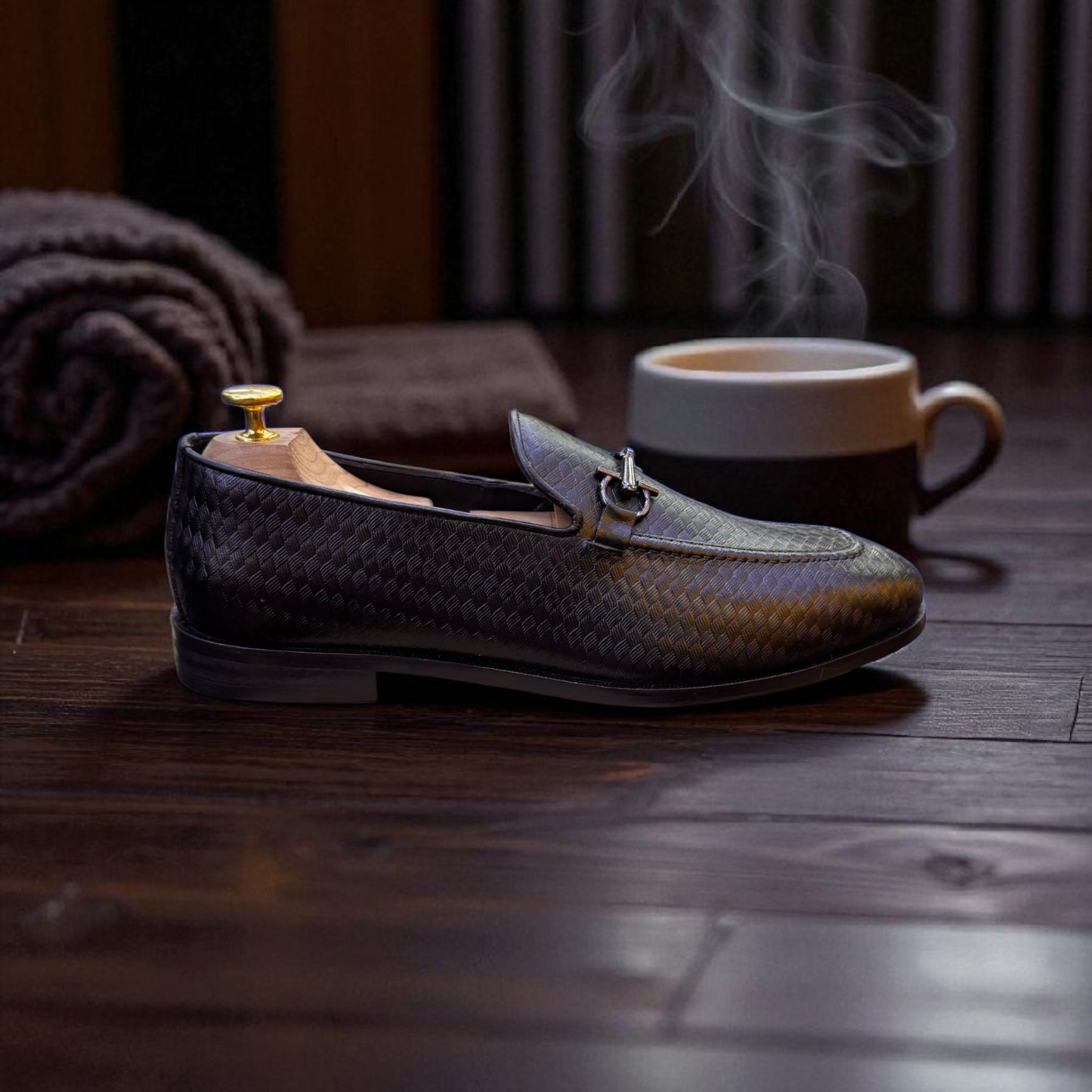 Marks London Black Buckle Loafer