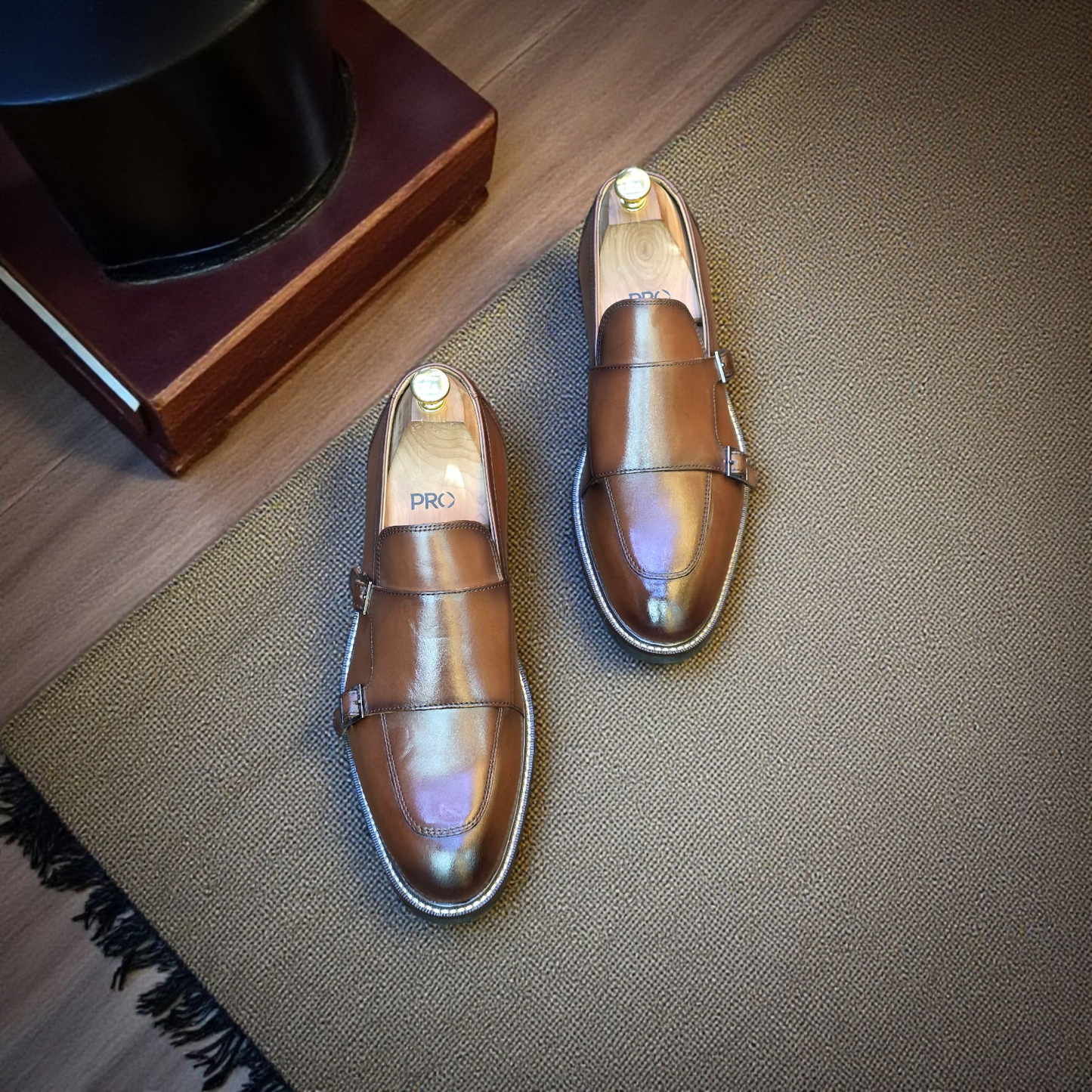 Colehaan Brown Double Monk Loafers Style