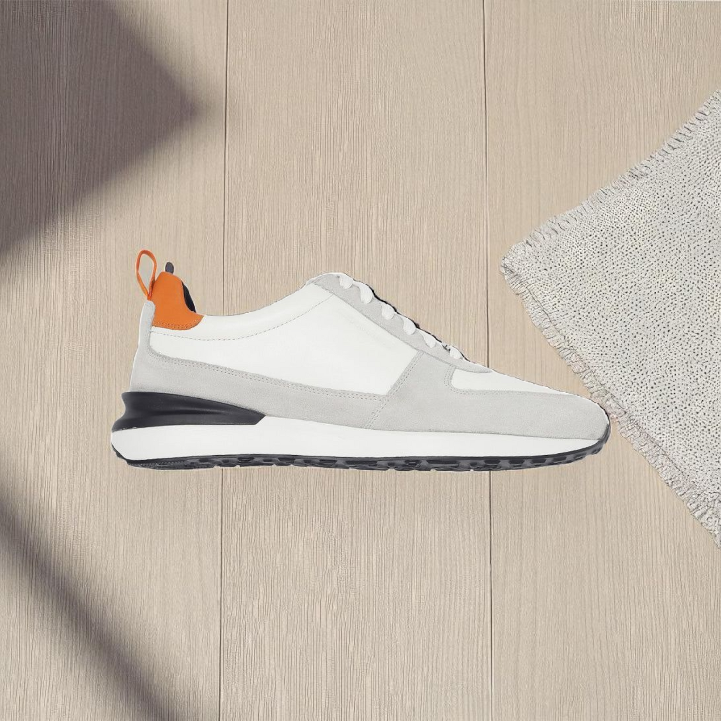 Gordon & Bros White and Orange Sneaker