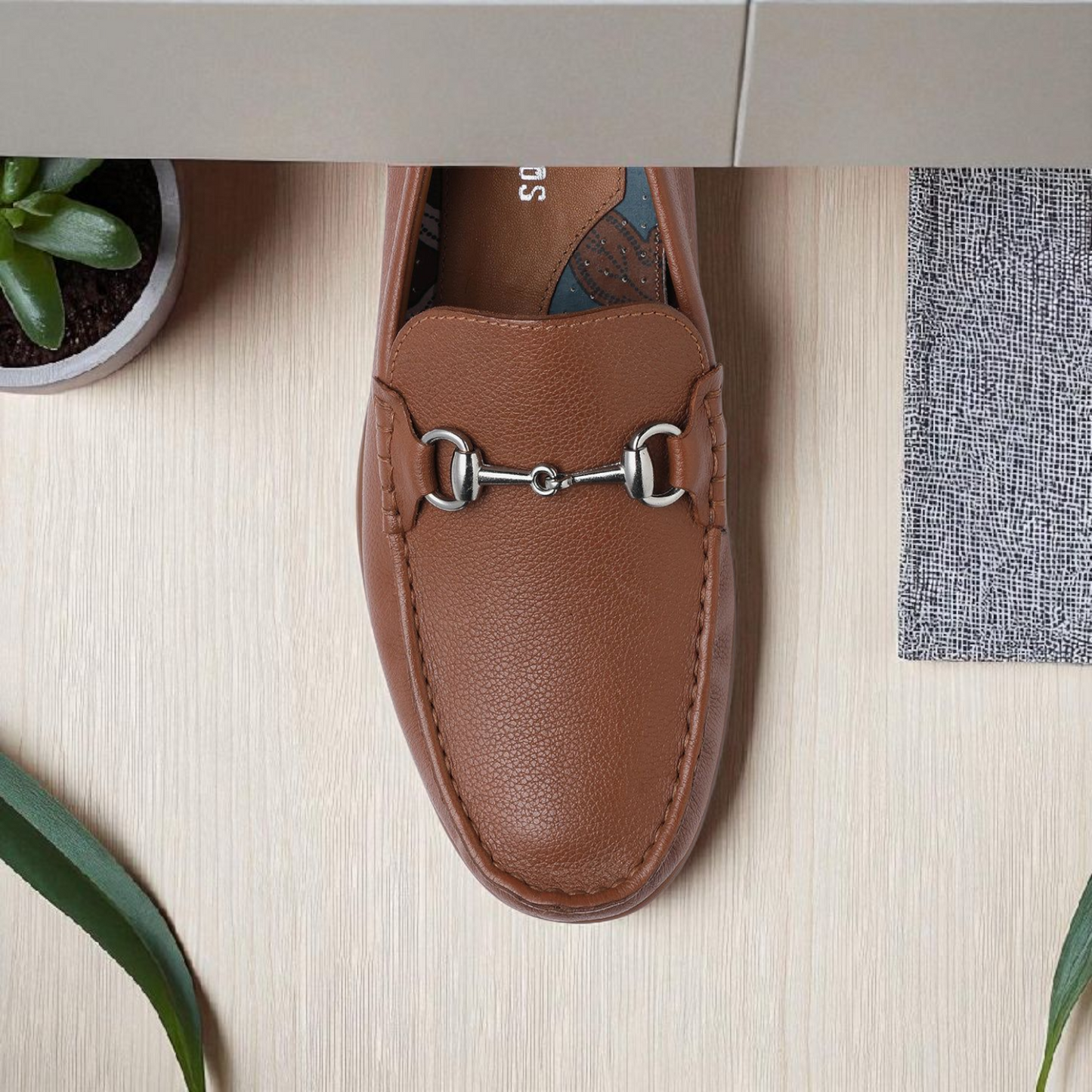 Gordon & Bros Tan Driving Loafer with Buckle