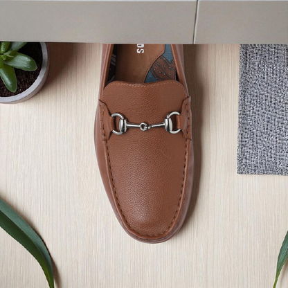 Gordon & Bros Tan Driving Loafer with Buckle