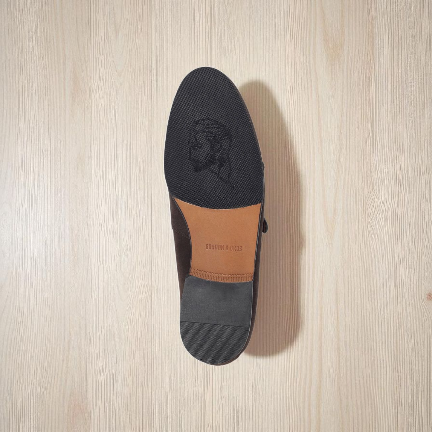 Gordon & Bros Brown Suede Double Monk Loafer Style
