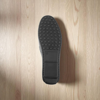 Gordon & Bros Black Buckle Loafer