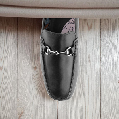 Gordon & Bros Black Buckle Loafer