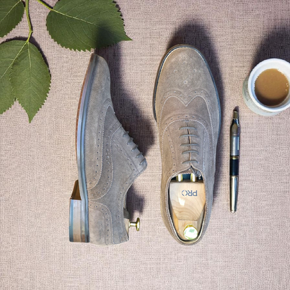 Racing Green Suede Brogue Formal Leather Sole